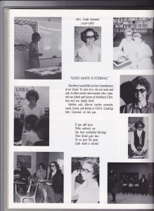 Page dedicated to my mom in the next yearbook - click to enlarge